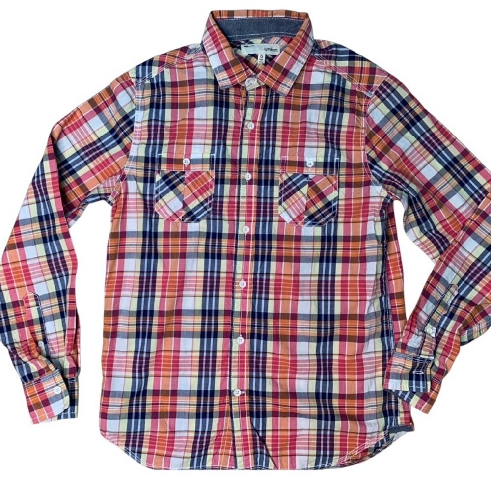 Casual Craft Multicolor Plaid Shirt button down Sz small